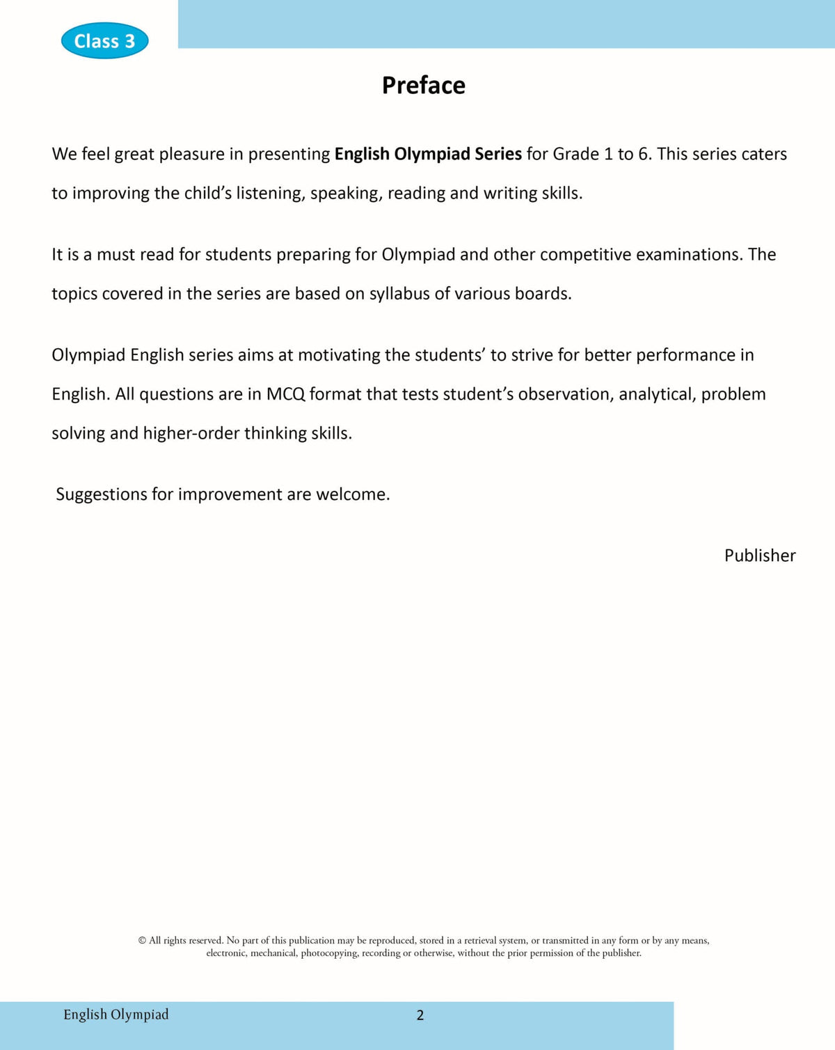 Scholars Insights English Olympiad Grade 3 | Grocsy