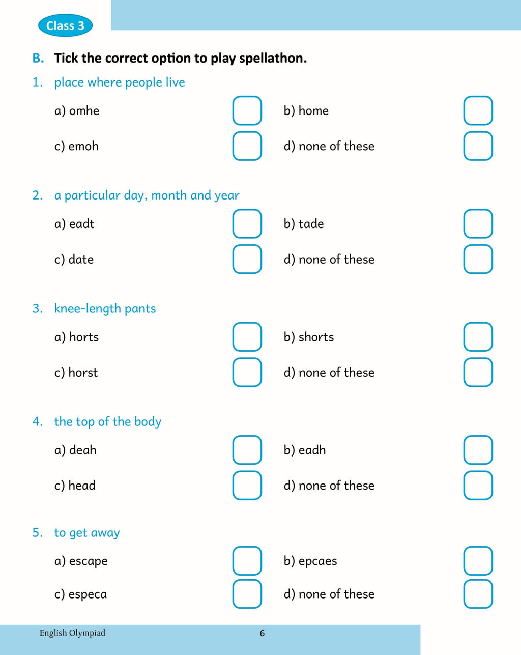 Scholars Insights English Olympiad Grade 3 | Grocsy
