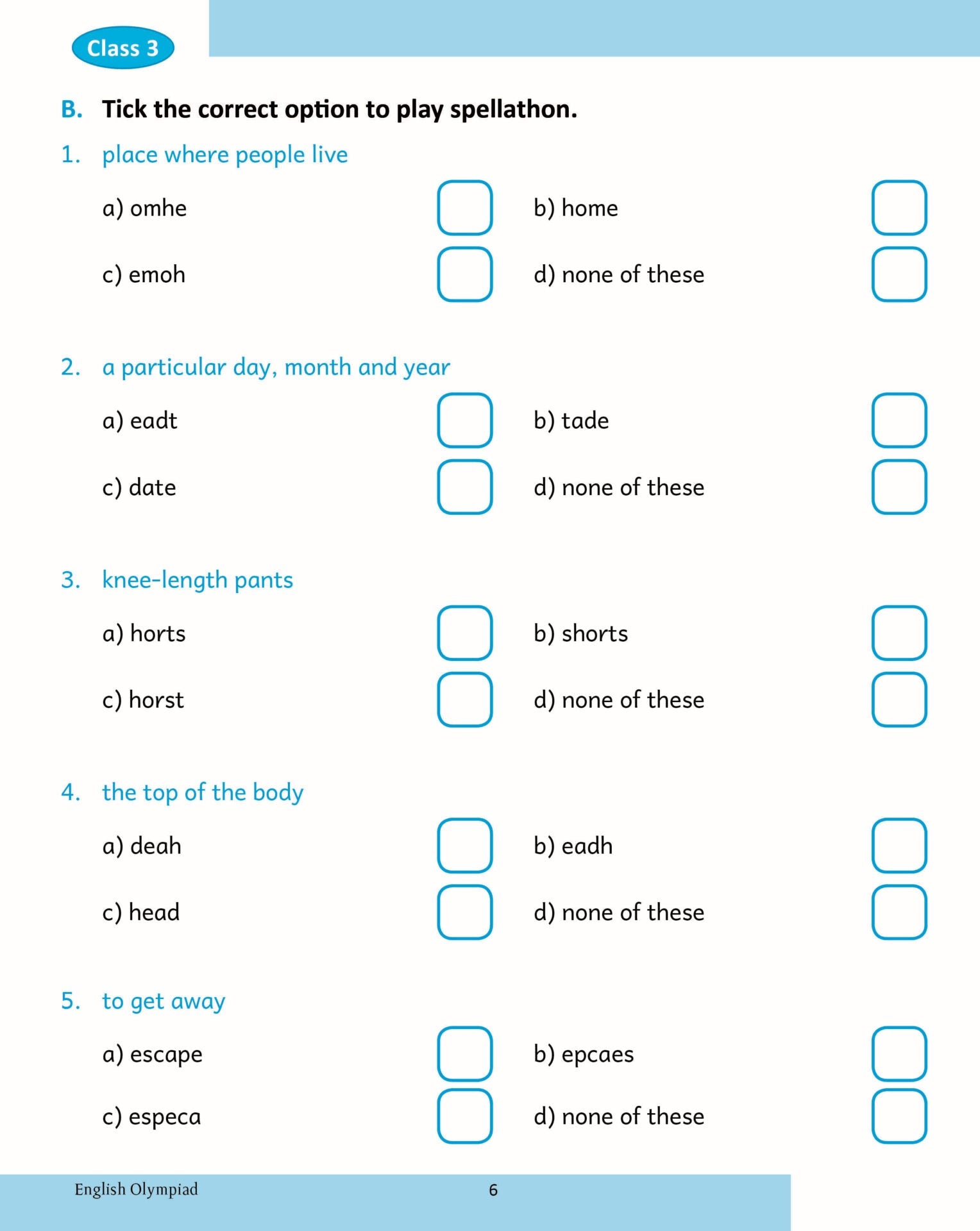 Scholars Insights English Olympiad Grade 3 | Grocsy
