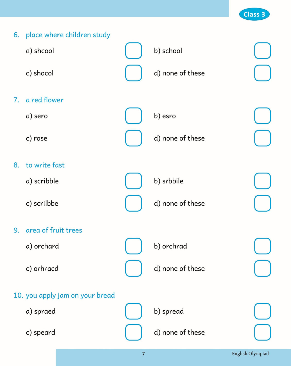 Scholars Insights English Olympiad Grade 3 | Grocsy
