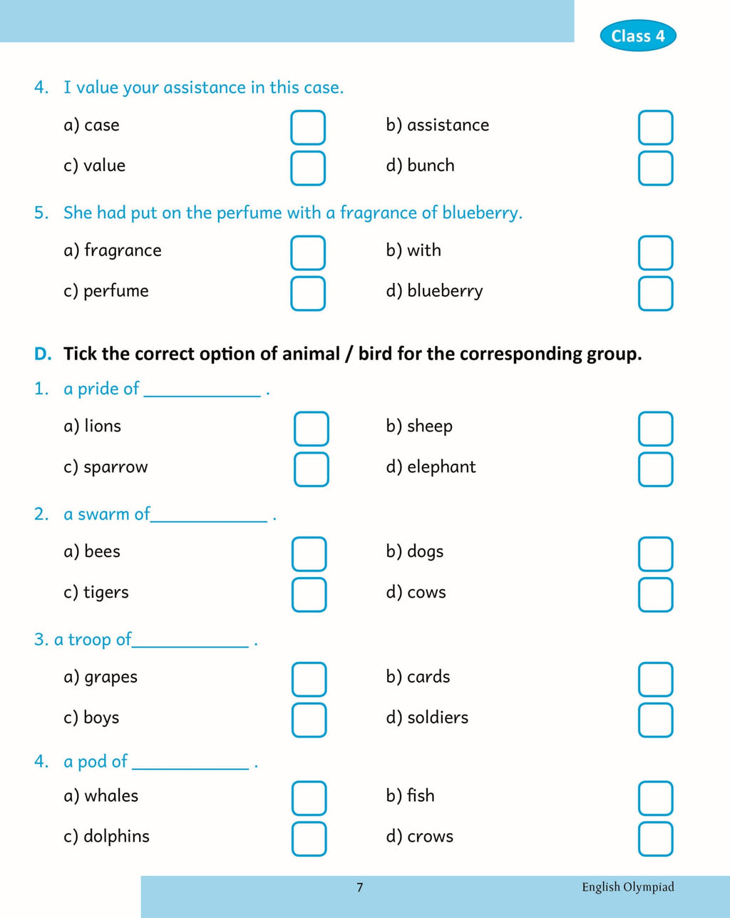 Scholars Insights English Olympiad Grade 4 | Grocsy