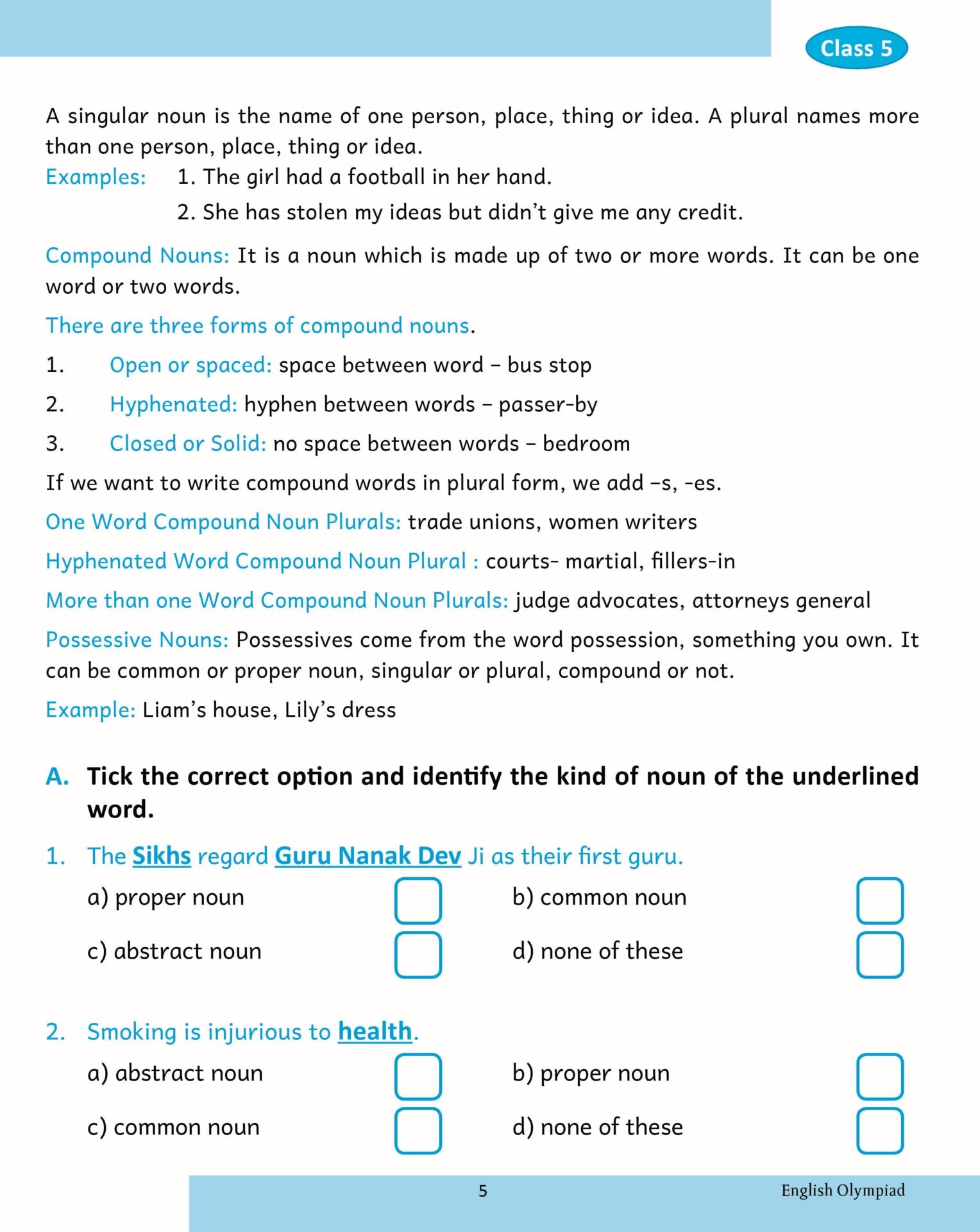 Scholars Insights English Olympiad Grade 5 | Grocsy