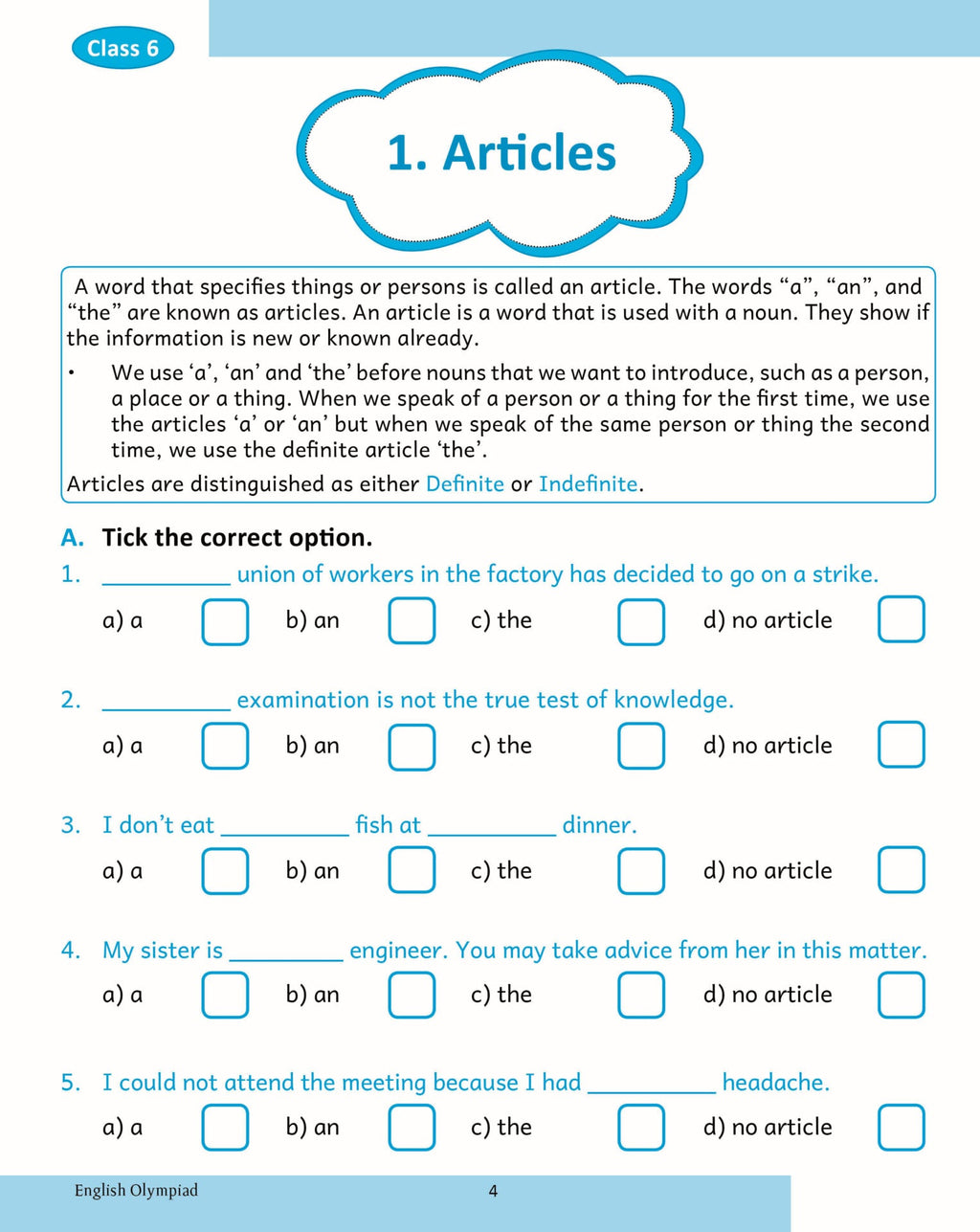 Scholars Insights English Olympiad Grade 6 | Grocsy