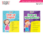 Scholars Insights Gear Up English & Maths Grade 6 Books Set Of 2 Grammar Skills, Maths Logical Reasoning, Problem Solving Book| Ages 11-12 Years | Grocsy