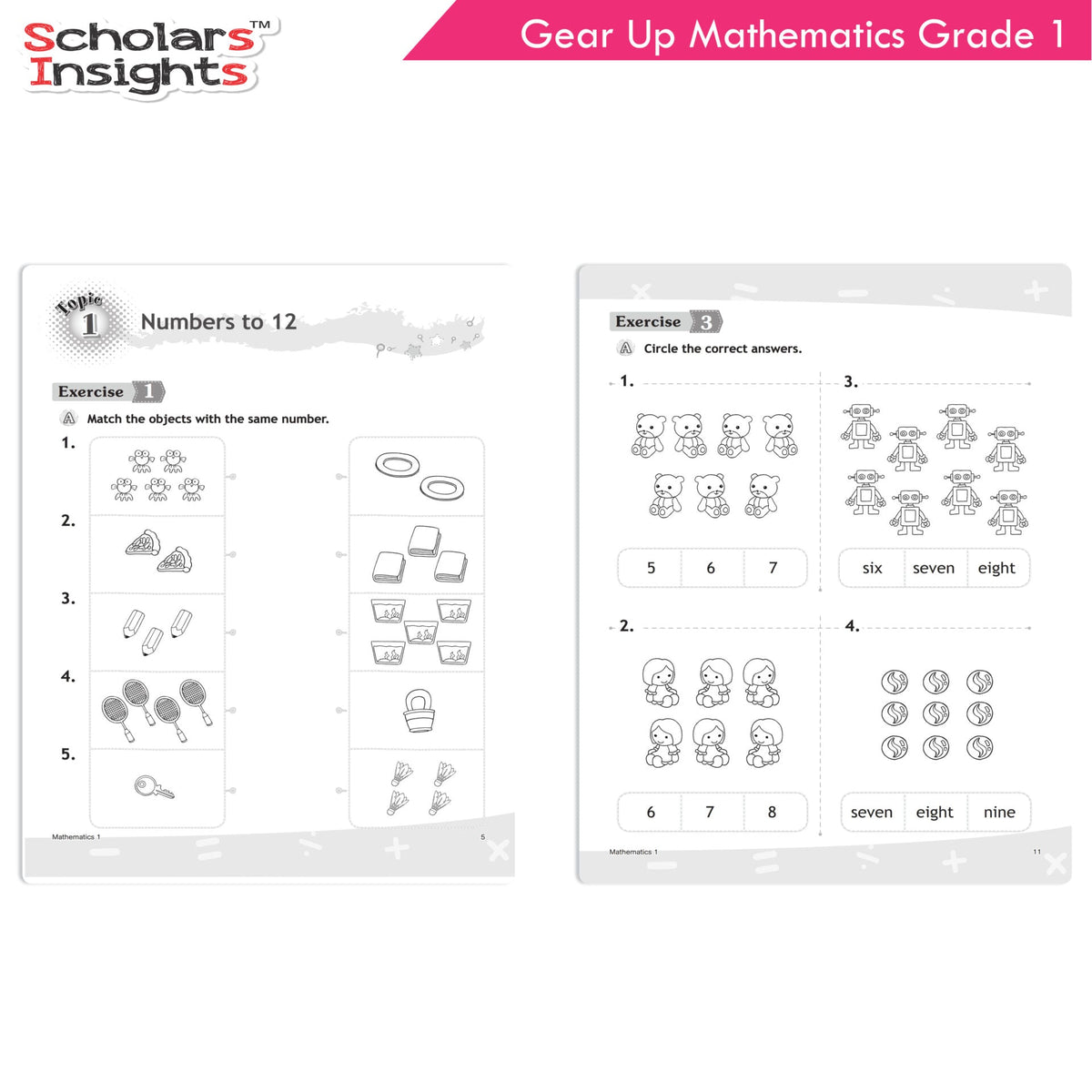 Scholars Insights Gear Up Maths Grade 1 | Grocsy