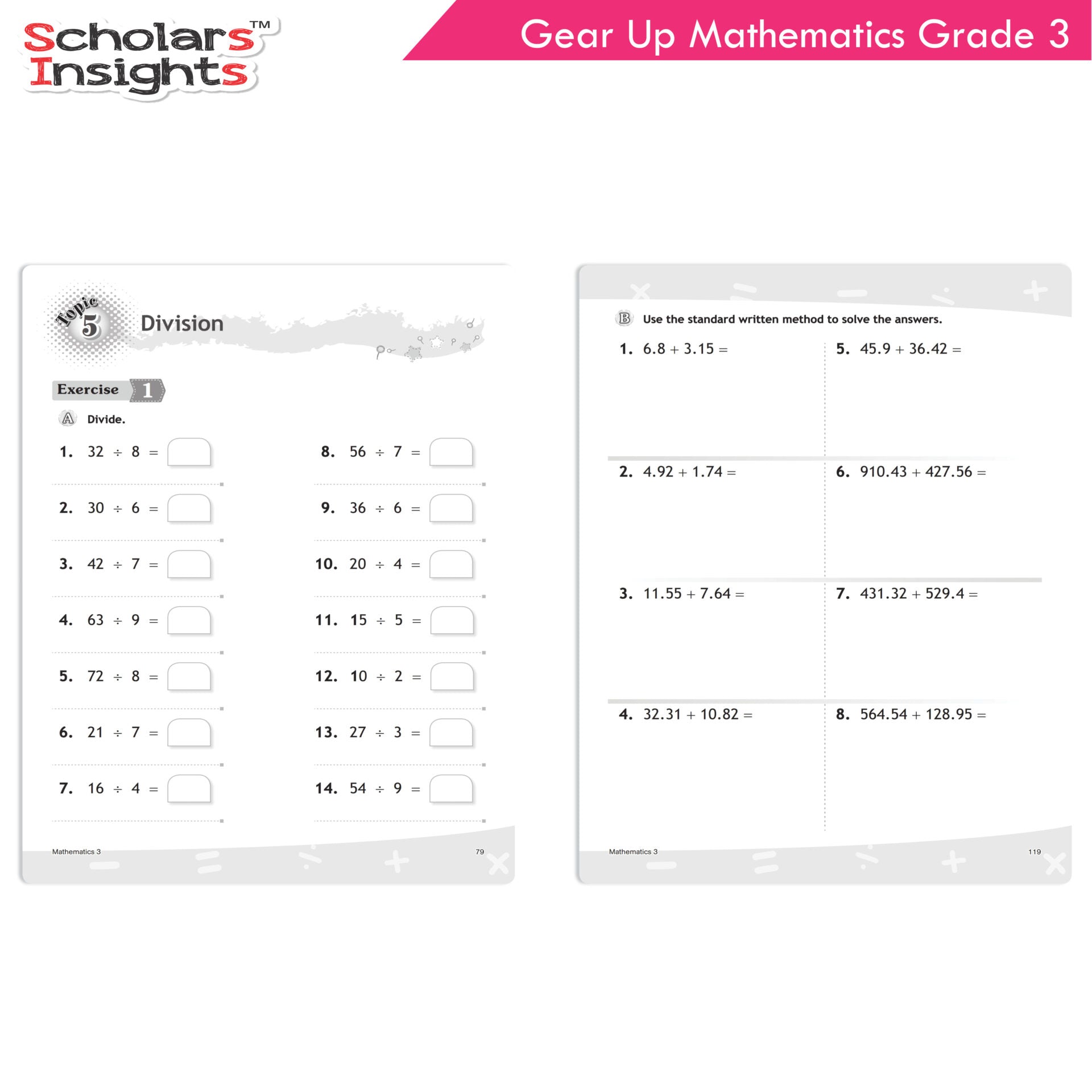 Scholars Insights Gear Up Maths Grade 3 | Grocsy
