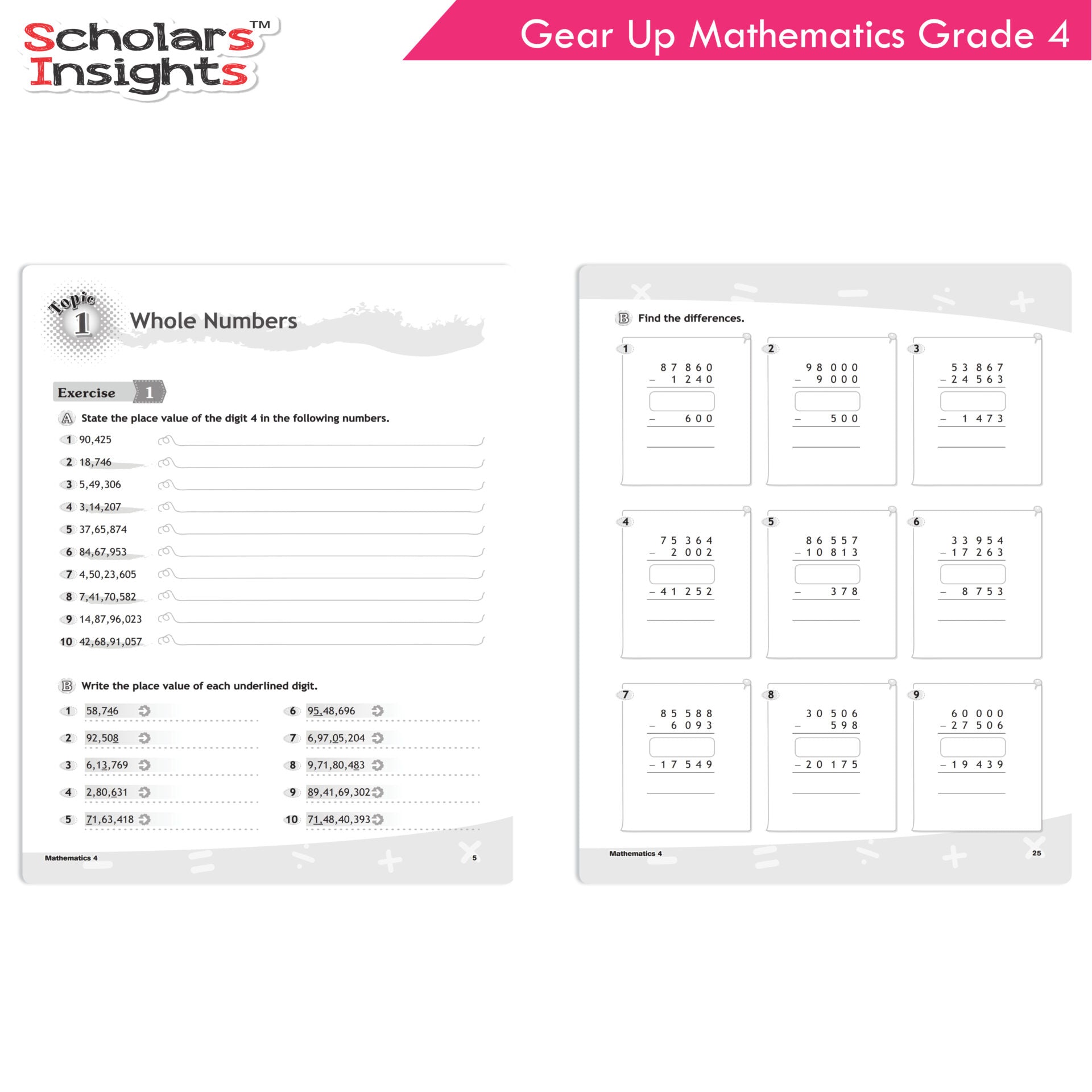 Scholars Insights Gear Up Maths Grade 4 | Grocsy