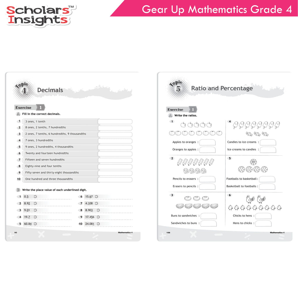 Scholars Insights Gear Up Maths Grade 4 | Grocsy