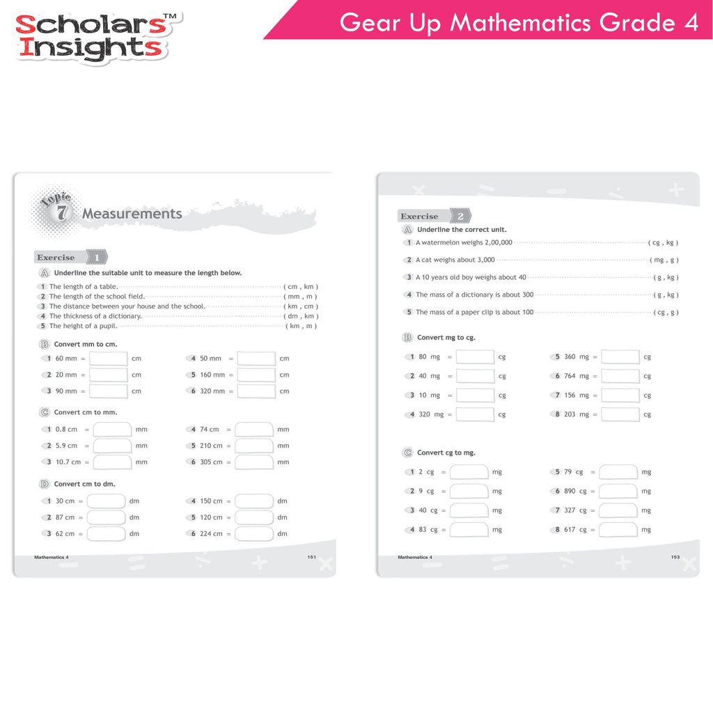 Scholars Insights Gear Up Maths Grade 4 | Grocsy