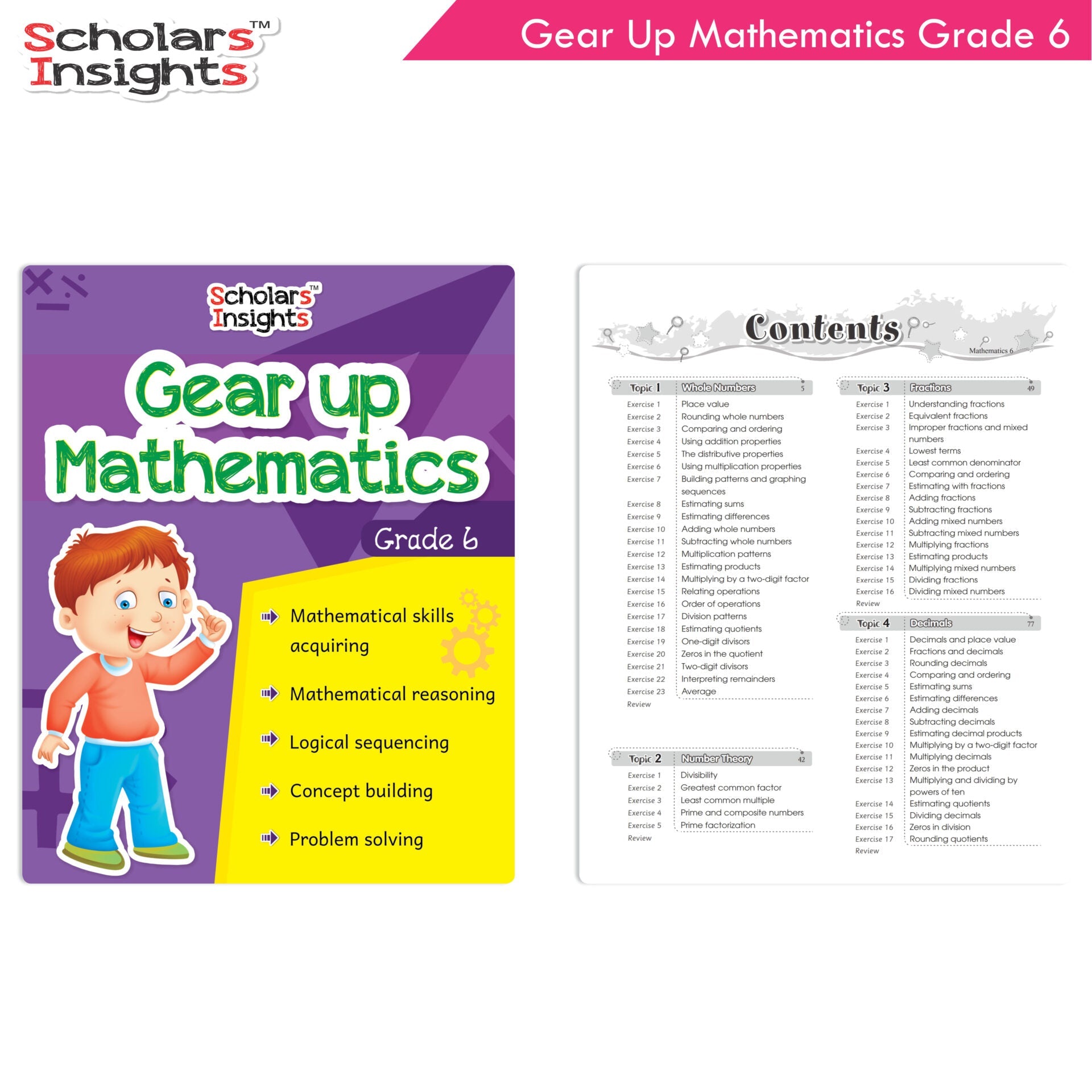 Scholars Insights Gear Up Maths Grade 6 | Grocsy