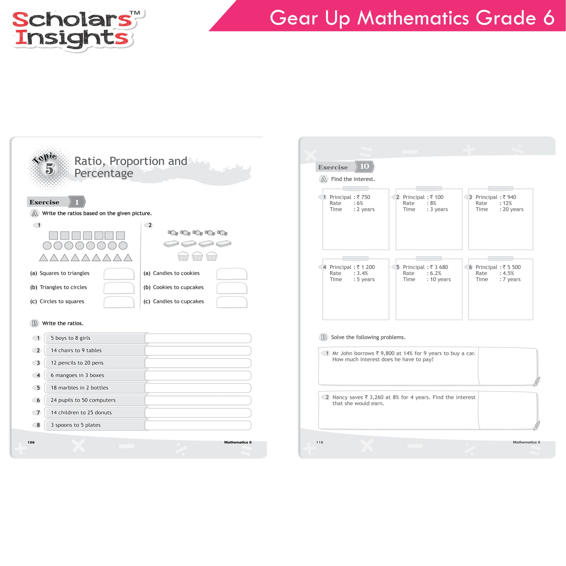 Scholars Insights Gear Up Maths Grade 6 | Grocsy