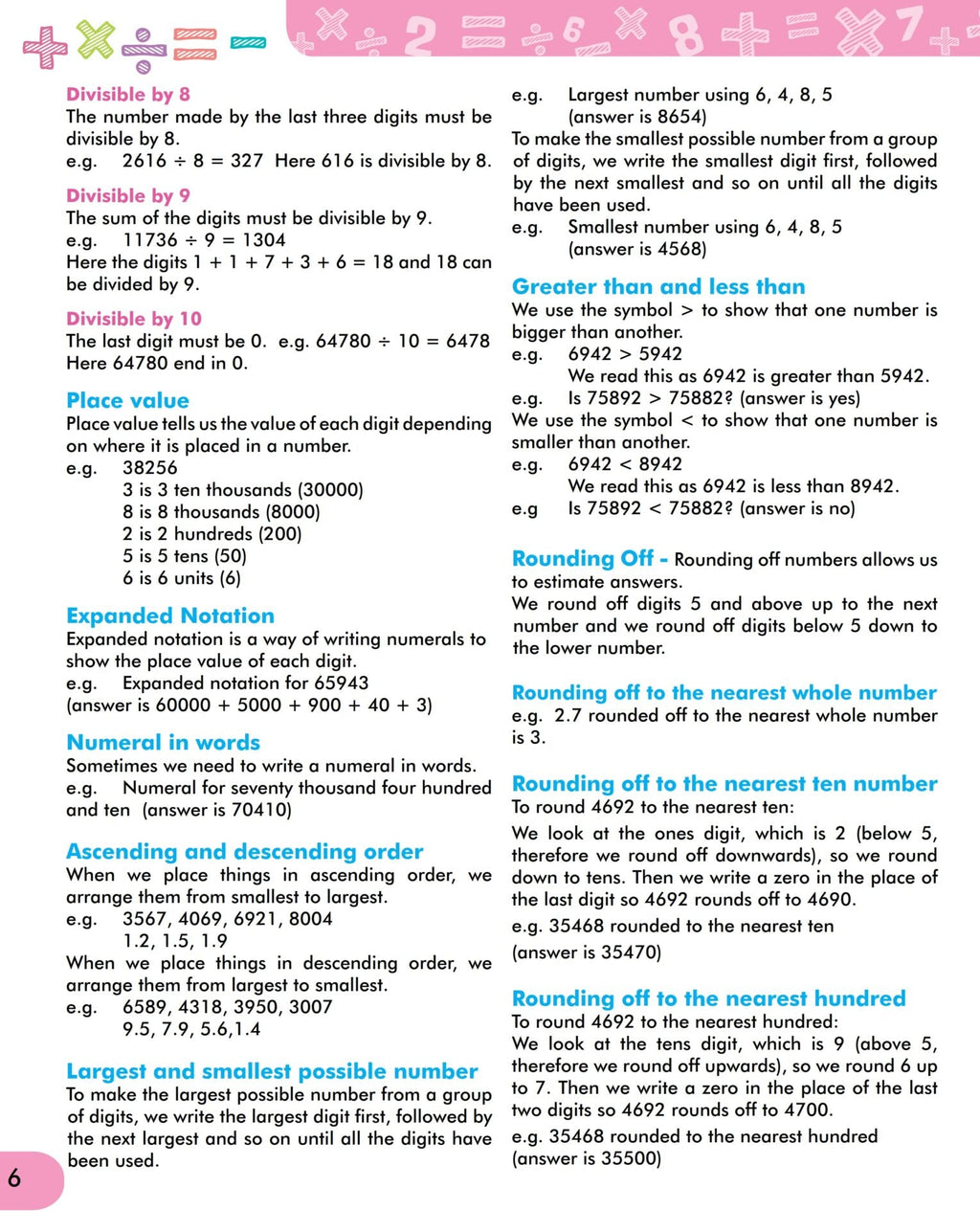 Scholars Insights Mental Maths Book 6 | Grocsy