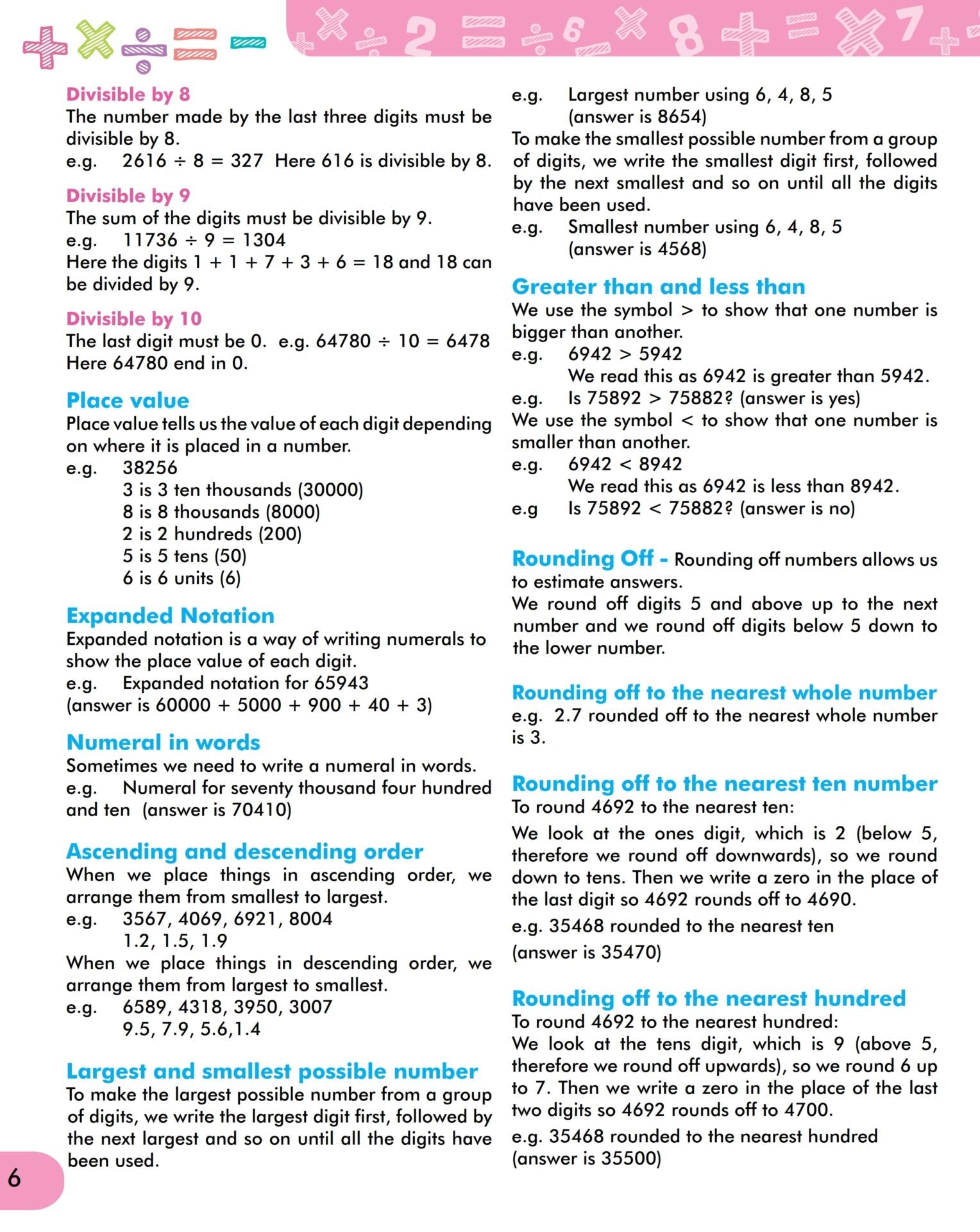 Scholars Insights Mental Maths Book 6 | Grocsy