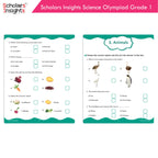 Scholars Insights Olympiad English, Maths and Science Workbooks Set Grade 1| Set of 3| Ages 6 - 8 Year | Grocsy