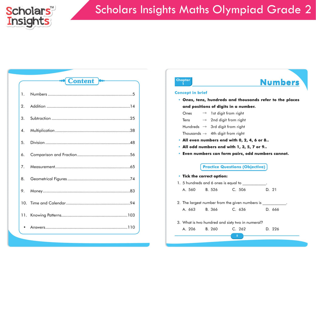 Scholars Insights Olympiad English, Maths and Science Workbooks Set Grade 2| Set of 3| Ages 7 - 9 Year | Grocsy