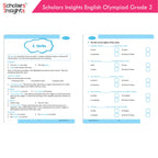 Scholars Insights Olympiad English, Maths and Science Workbooks Set Grade 2| Set of 3| Ages 7 - 9 Year | Grocsy