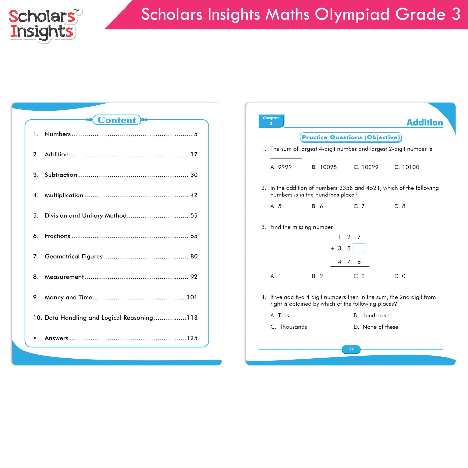Scholars Insights Olympiad English, Maths and Science Workbooks Set Grade 3| Set of 3| Ages 8 - 10 Years | Grocsy