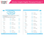 Scholars Insights Olympiad English, Maths and Science Workbooks Set Grade 3| Set of 3| Ages 8 - 10 Years | Grocsy