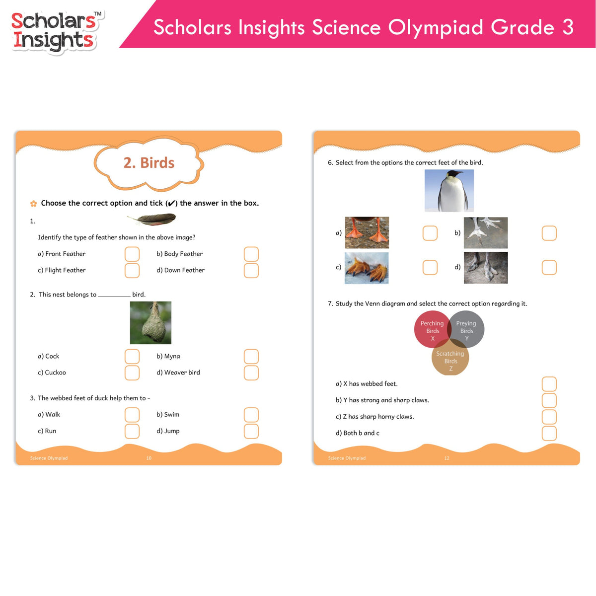 Scholars Insights Olympiad English, Maths and Science Workbooks Set Grade 3| Set of 3| Ages 8 - 10 Years | Grocsy