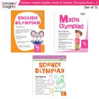 Scholars Insights Olympiad English, Maths and Science Workbooks Grade 4| Set of 3| Ages 9 - 11 Year | Grocsy
