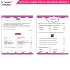 Scholars Insights Olympiad English, Maths and Science Workbooks Grade 4| Set of 3| Ages 9 - 11 Year | Grocsy