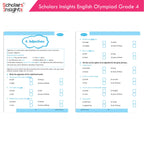 Scholars Insights Olympiad English, Maths and Science Workbooks Grade 4| Set of 3| Ages 9 - 11 Year | Grocsy
