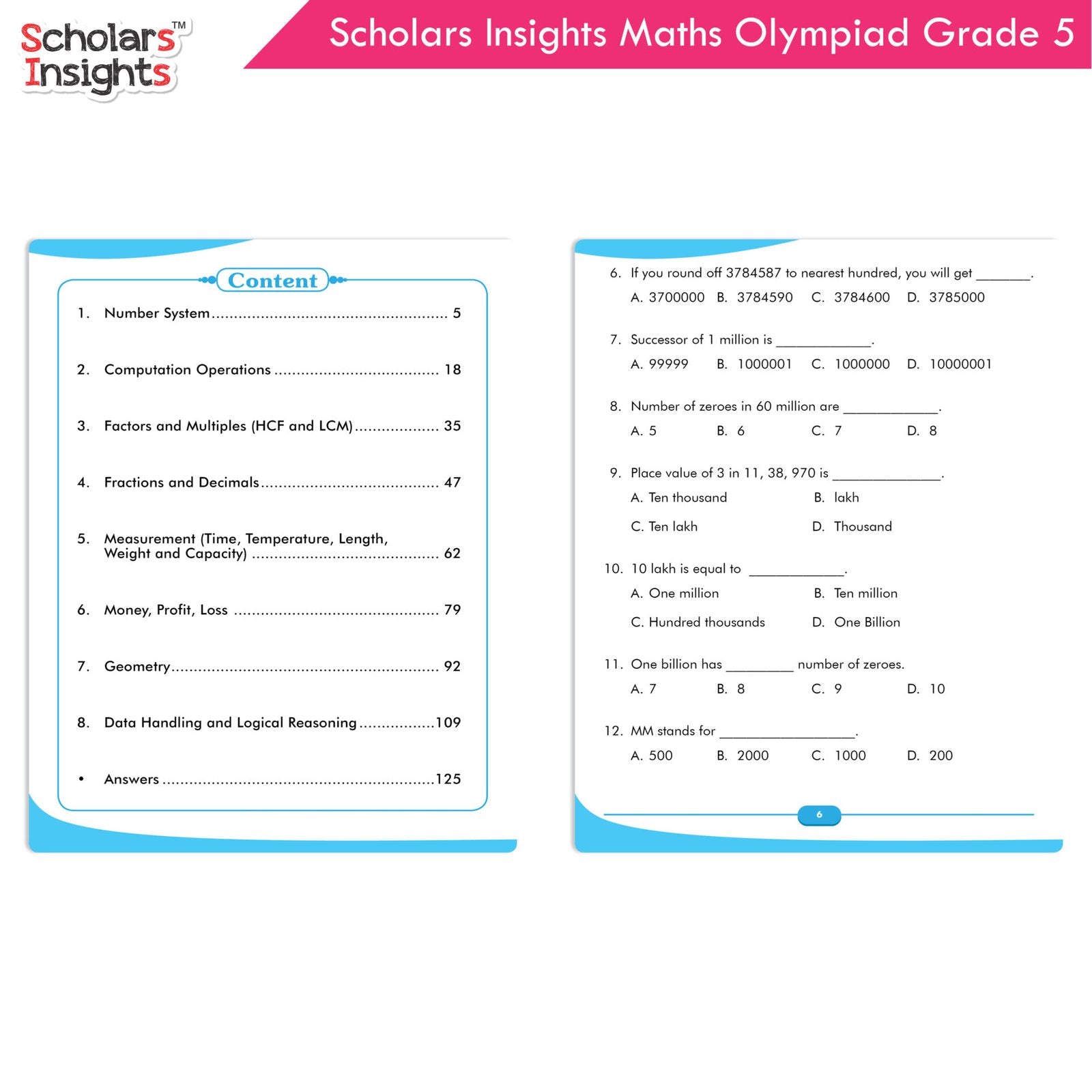 Scholars Insights Olympiad English, Maths and Science Workbooks Grade 5| Set of 3| Ages 10 - 12 Year | Grocsy