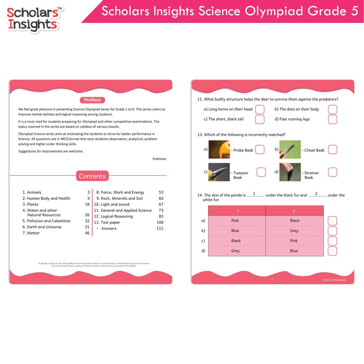 Scholars Insights Olympiad English, Maths and Science Workbooks Grade 5| Set of 3| Ages 10 - 12 Year | Grocsy