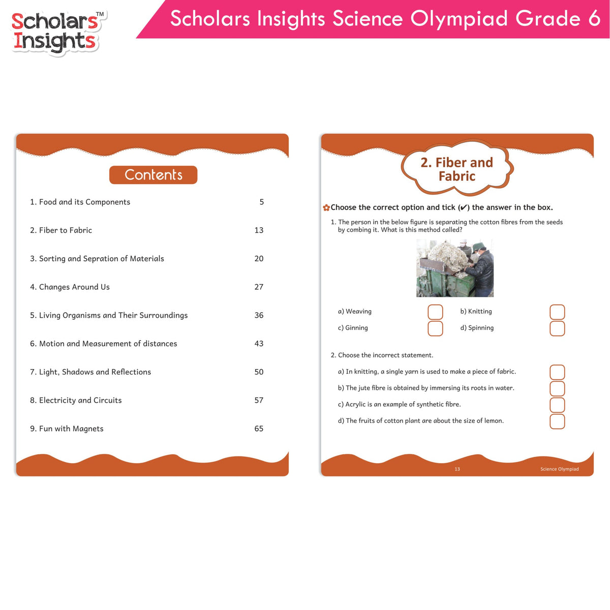 Scholars Insights Olympiad English and Science Workbooks Grade 6| Set of 2| Ages 11 - 13 Year | Grocsy