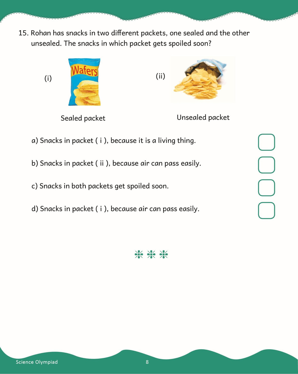 Scholars Insights Science Olympiad Grade 1| Science Practical Questions in MCQ format, QMR Sheet, Self Evaluation Sheet, Test Paper|Ages 6-7 Years | Grocsy