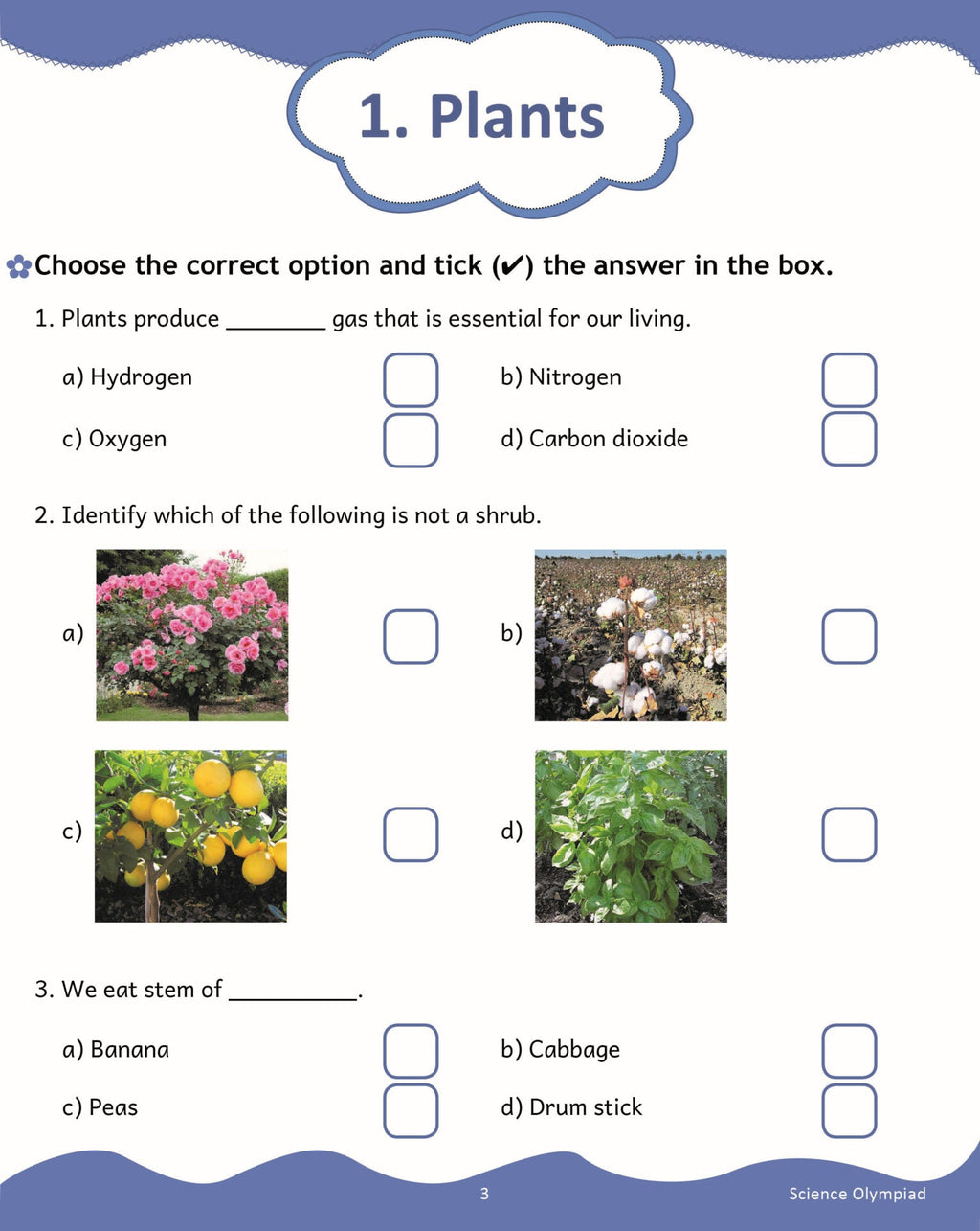 Scholars Insights Science Olympiad Grade 2| Science Practical Questions in MCQ format, QMR Sheet, Self Evaluation Sheet, Test Paper| Ages 7-8 Years | Grocsy