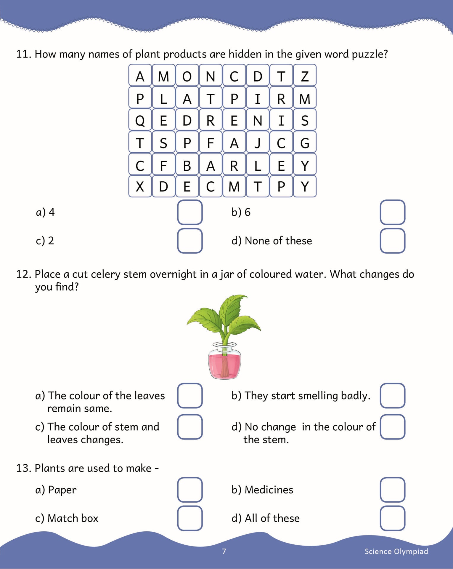 Scholars Insights Science Olympiad Grade 2| Science Practical Questions in MCQ format, QMR Sheet, Self Evaluation Sheet, Test Paper| Ages 7-8 Years | Grocsy