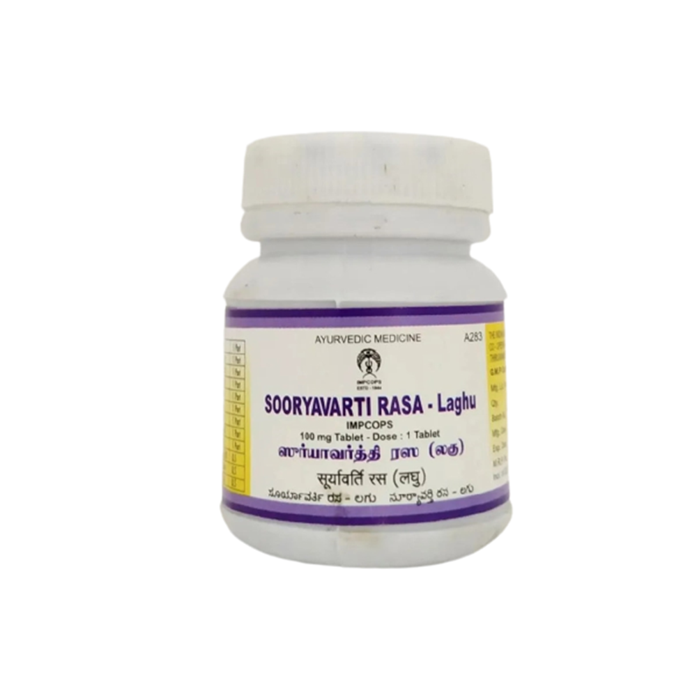Impcops Ayurveda Sooryavarti Rasa-Laghu Tablets | Grocsy