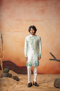 Oceanic Serenity Cotton Kurta by Hilo Design | Grocsy
