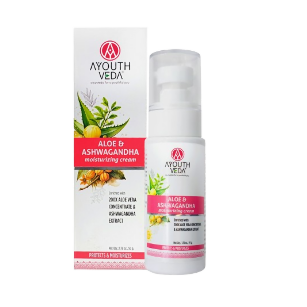 Ayouthveda Aloe & Ashwagandha Moisturizing Cream | Grocsy