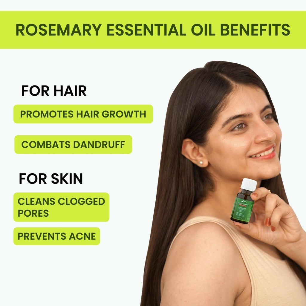 Alps Goodness Rosemary Hair Essentials Kit - Rosemary Water Spray , Rosemary Essential Oil & Rosemary & Curry Leaf Powder | Grocsy