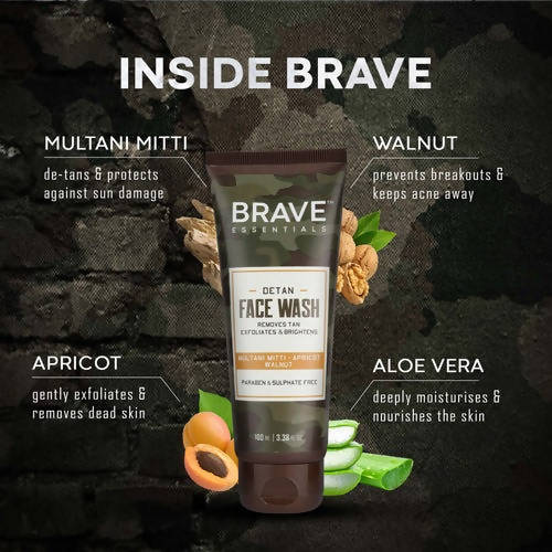 Brave Essentials De -Tan Face Wash | Grocsy