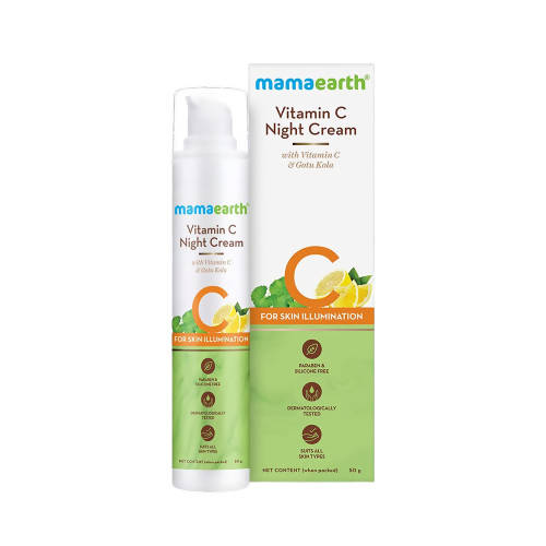 Mamaearth Vitamin C Night Cream with Vitamin C and Gotu Kola for Skin Illumination | Grocsy