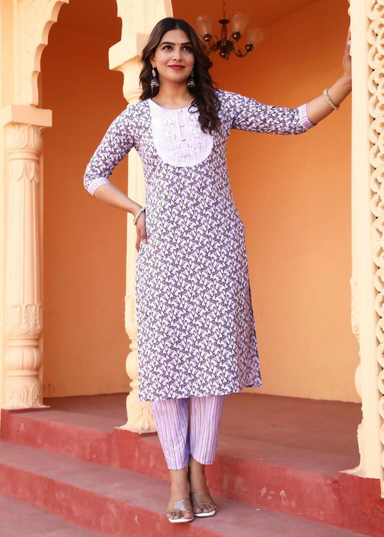 Alvano Printed Straight Kurti with Pant and Dupatta Set for Womens's and Girls Rayon | Grocsy