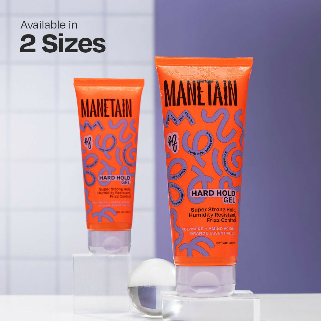 Manetain Hard Hold Gel For Curly & Wavy Hair | Grocsy