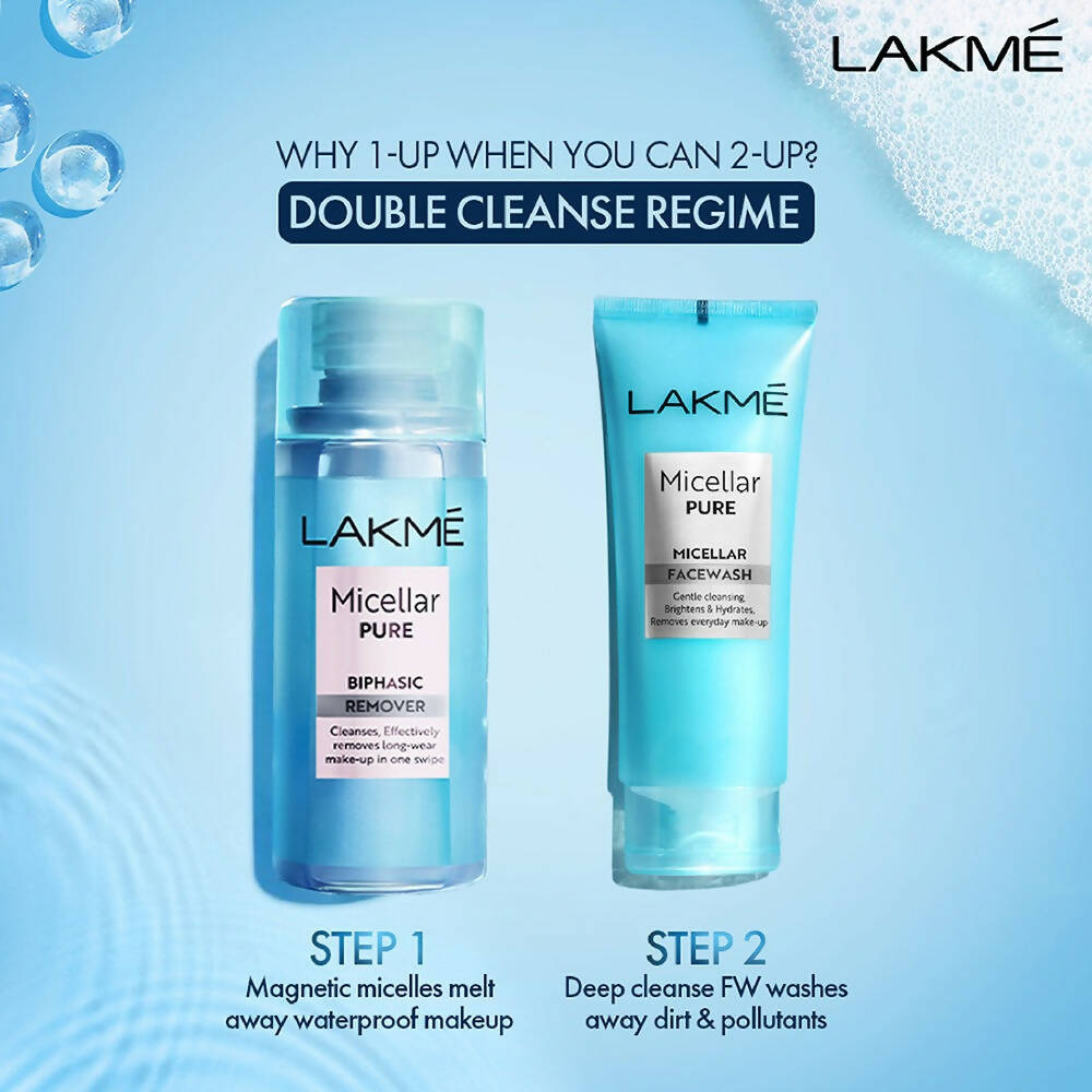 Lakme Micellar Water Bi-Phasic Make-up Remover | Grocsy
