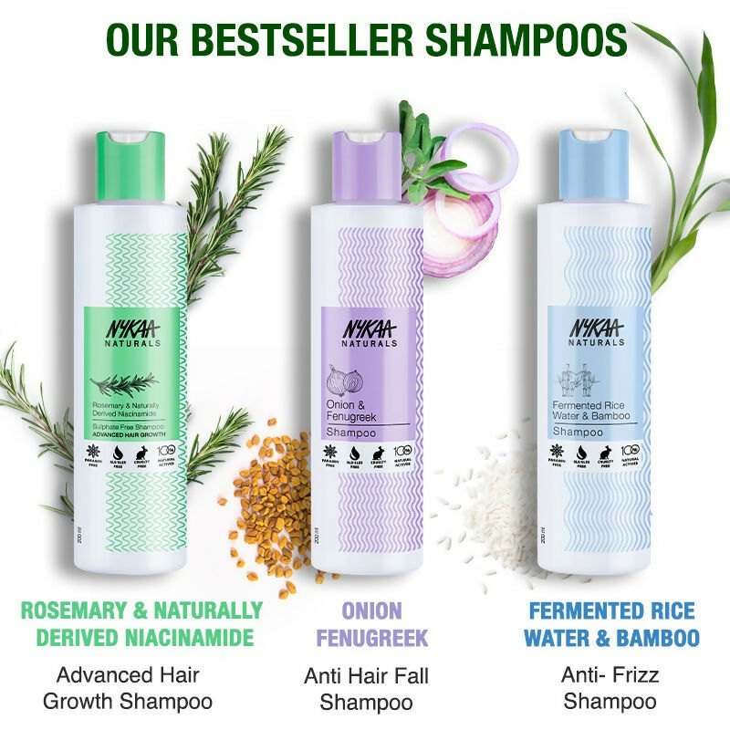 Nykaa Naturals Anti-Hair Fall Shampoo With Onion, Fenugreek | Grocsy