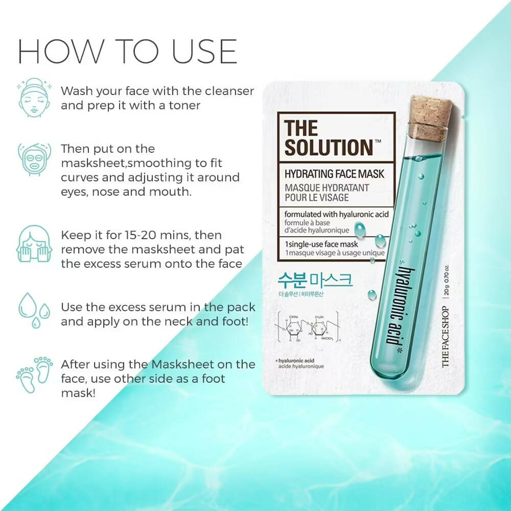 The Face Shop The Solution Hydrating Face Mask - Korean Skincare | Grocsy