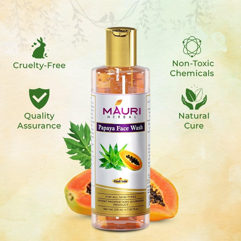 Khadi Mauri Herbal Anti Tan Papaya Face Wash | Grocsy