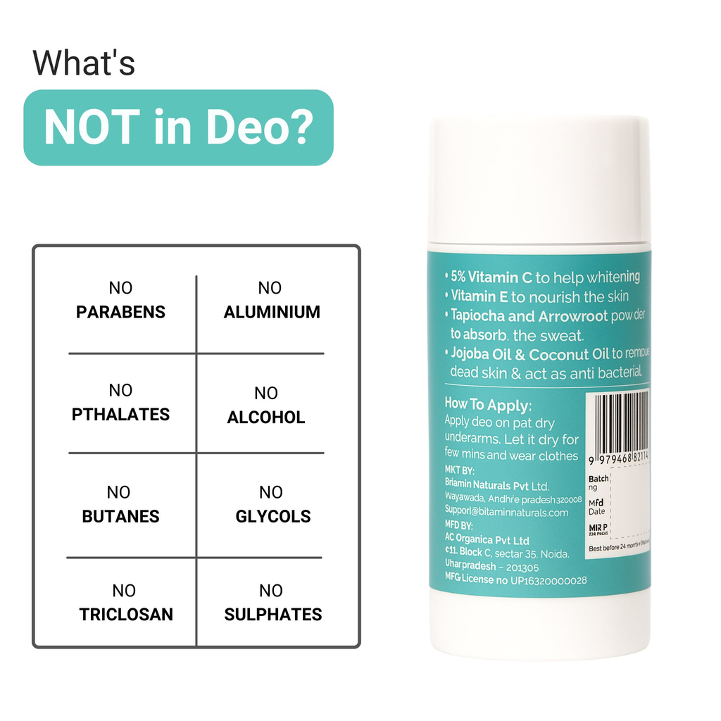 Bitamin Seasalt Natural Deodorant Roll On | Grocsy