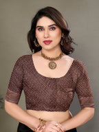 Vedant Vastram Litchi Silk Banarasi Silk Saree - Black | Grocsy