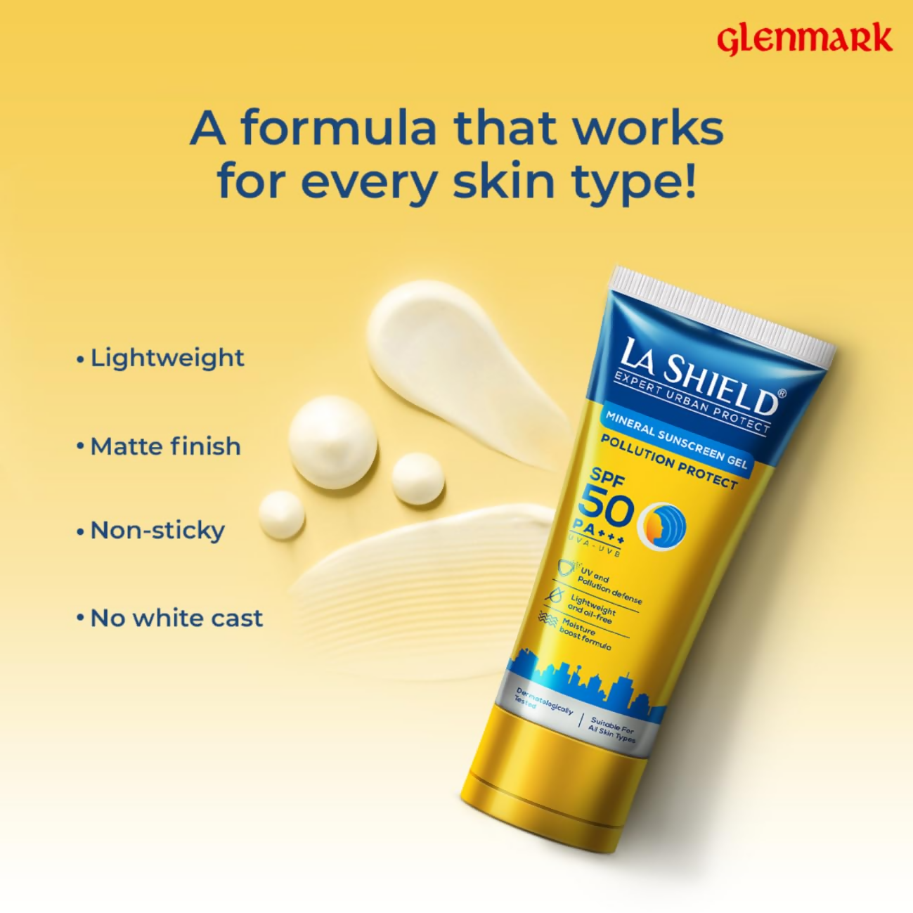 La Shield Pollution Protect SPF 50 Mineral Sunscreen Gel | Grocsy