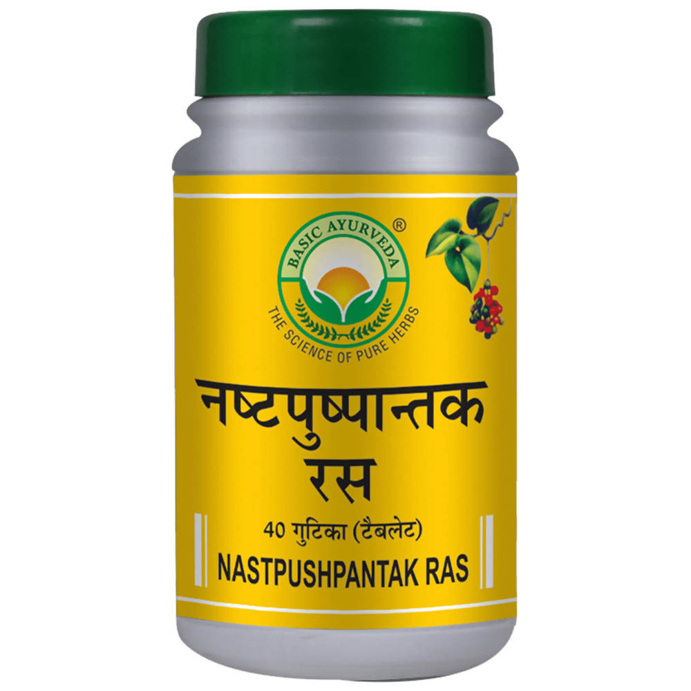 Basic Ayurveda Nastpushpantak Ras Tablet | Grocsy