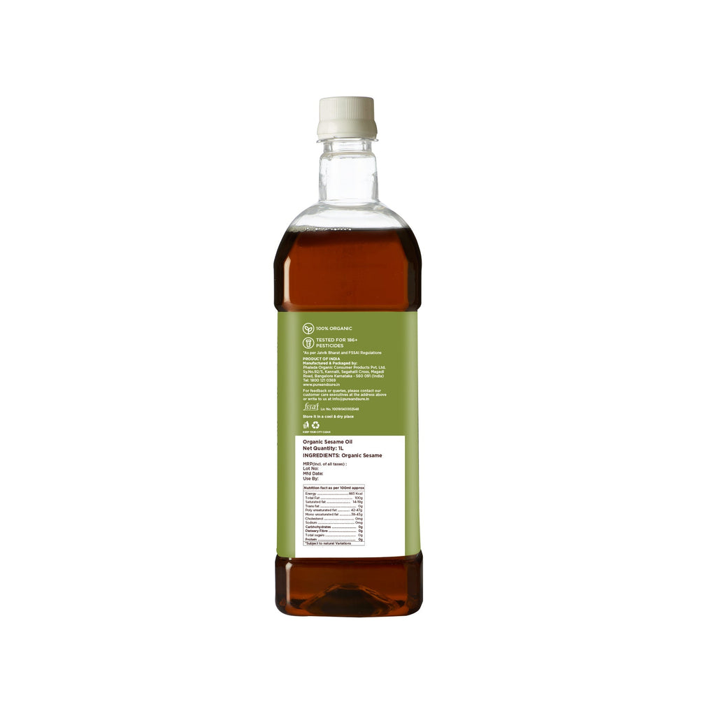 Pure & Sure Organic Sesame Oil | Grocsy