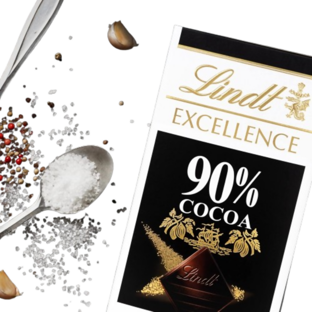 Lindt Excellence 90% Cocoa Dark Supreme Noir Chocolate Bar | Grocsy